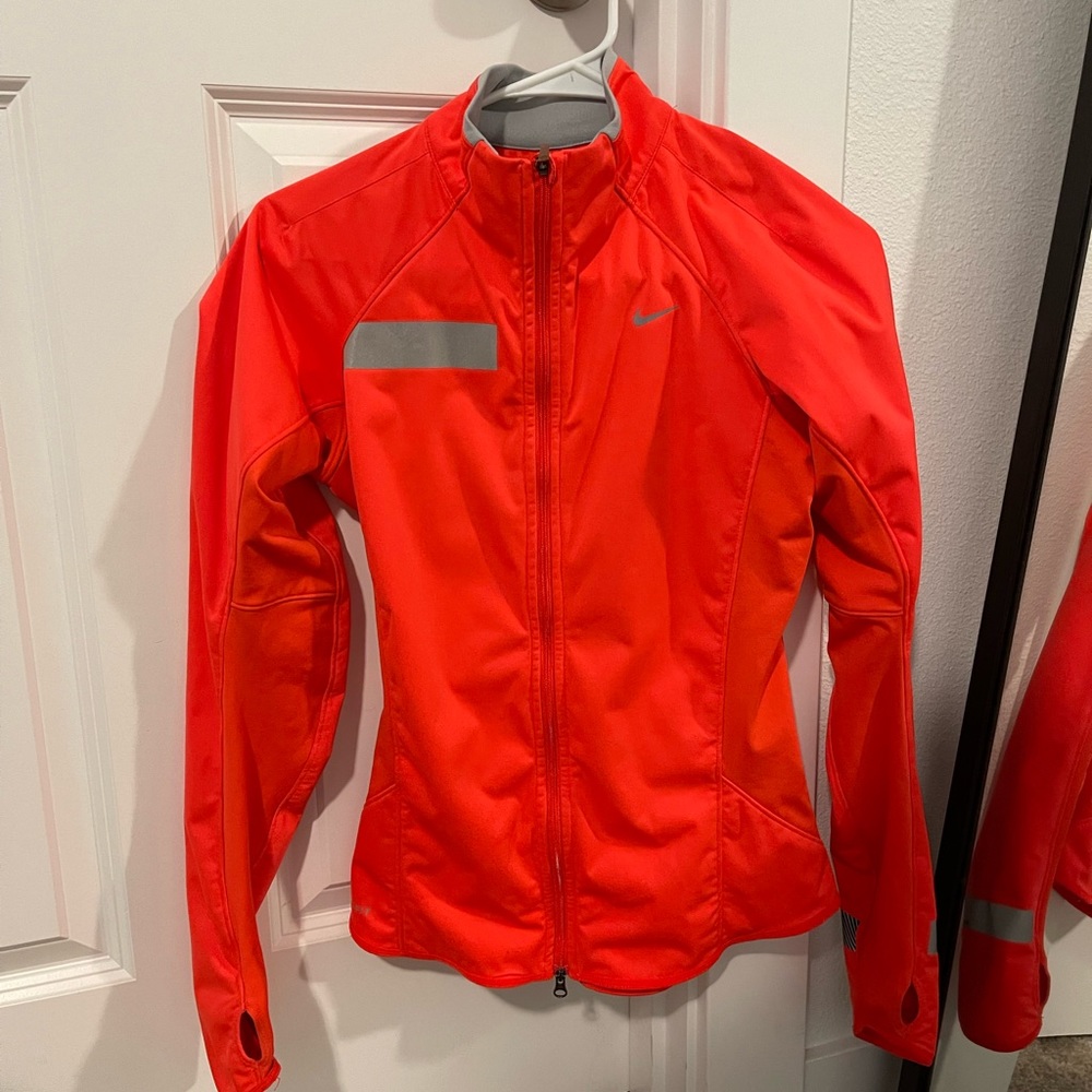 Nike orange full zip jacket